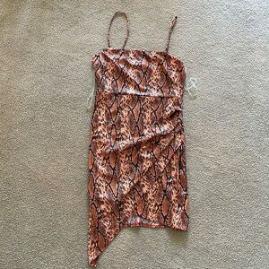 Orange Snake Skin Dress